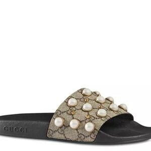 Gucci Women's Pearl Studded Slides